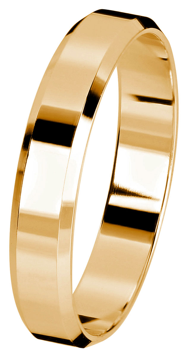 Kohinoor gult guld förlovningsring 4 mm 003-614