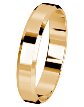 Kohinoor gult guld förlovningsring 4 mm 003-614
