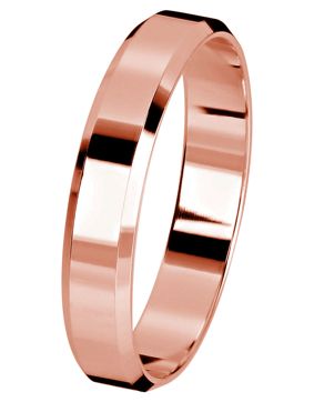 Kohinoor rött guld förlovningsring 4 mm 003-614P