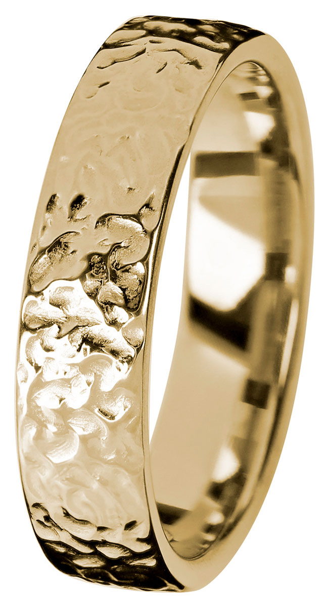 Kohinoor Duetto Gold Frost 5 mm guldring 003-806