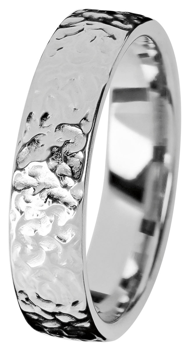 Kohinoor Duetto Gold Frost 5 mm vitguld ring 003-806V