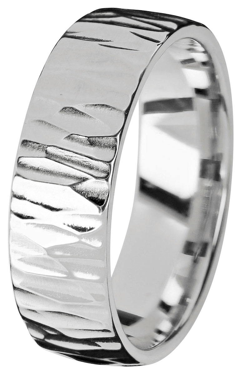 Kohinoor Duetto Gold Wood 7 mm vitguld ring 003-814V