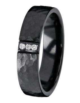 Kohinoor Duetto Black 0,03 ct zirconium-diamantring 006-807-03