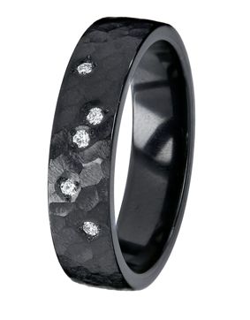 Kohinoor Duetto Black 0,05 ct zirconium-diamantring 006-807-05