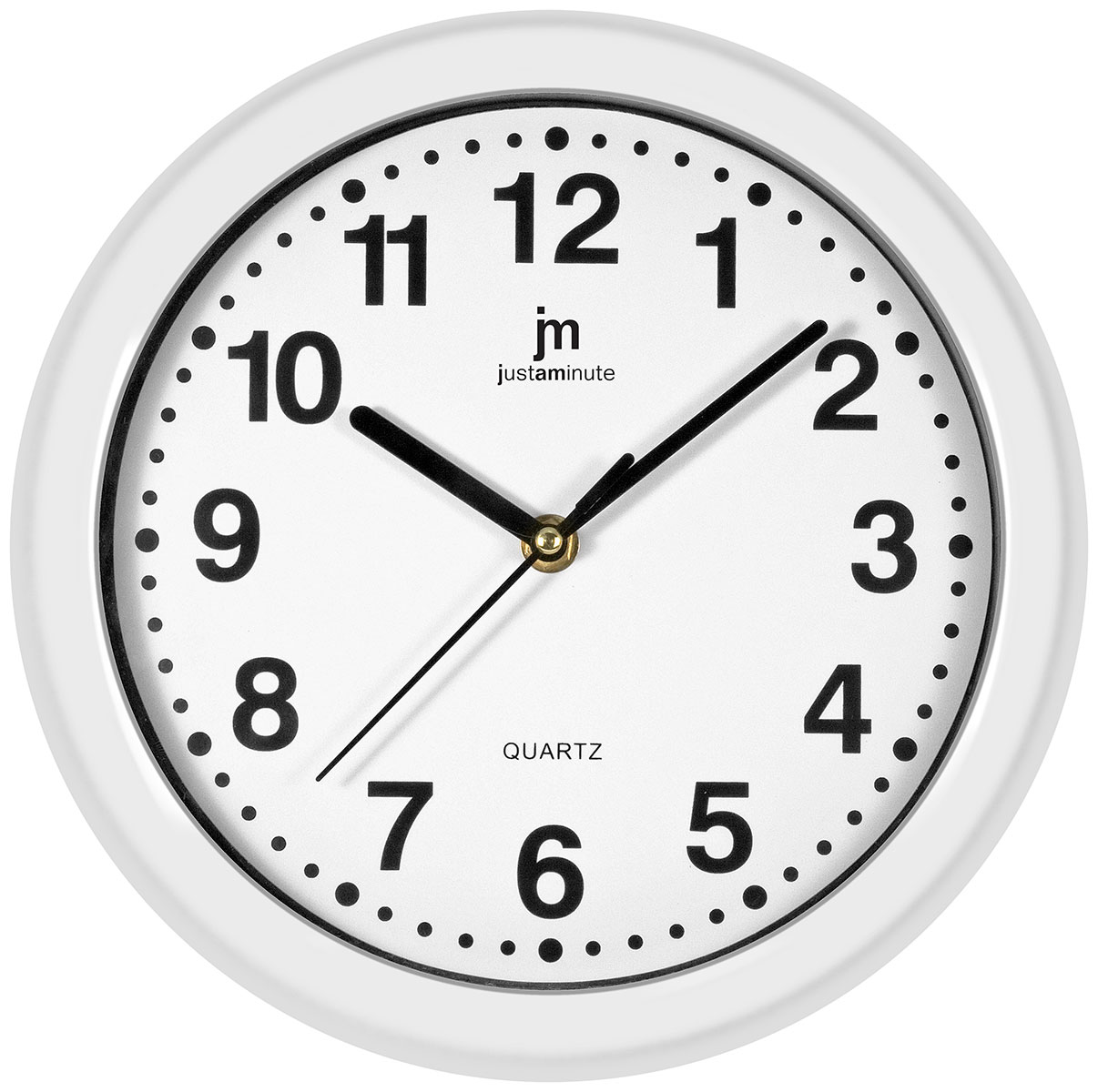 Justaminute väggklocka vit 00710B