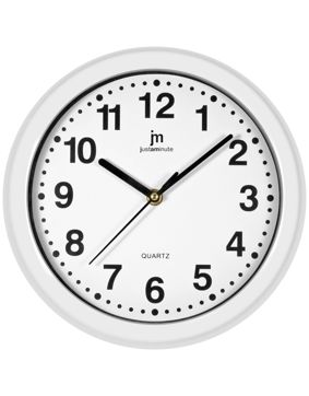 Justaminute väggklocka vit 00710B
