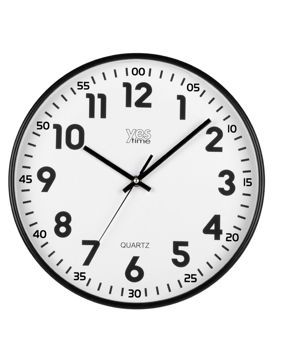 Justaminute väggklocka svart 00720YN