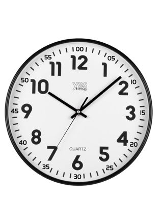 Justaminute väggklocka svart 00720YN