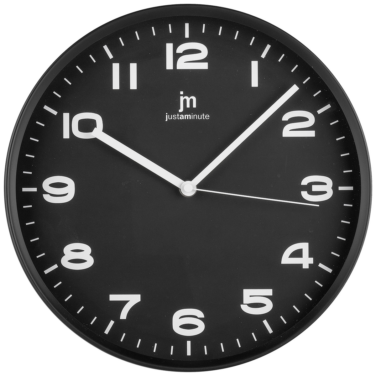 Justaminute väggklocka svart 00875N