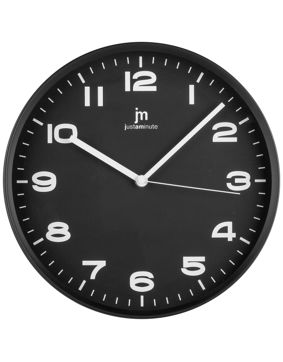 Justaminute väggklocka svart 00875N