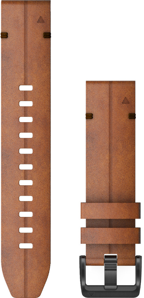 Garmin Fenix 6 Quickfit 22mm kastanjefärgat läderarmband 010-12863-05
