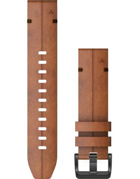 Garmin Fenix 6 Quickfit 22mm kastanjefärgat läderarmband 010-12863-05