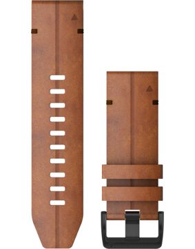 Garmin Fenix 6X Quickfit 26mm kastanjefärgat läderarmband 010-12864-05