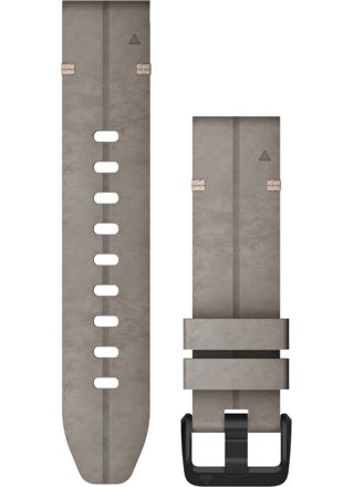 Garmin Quickfit 20mm skiffergrå läderarmband 010-12876-00