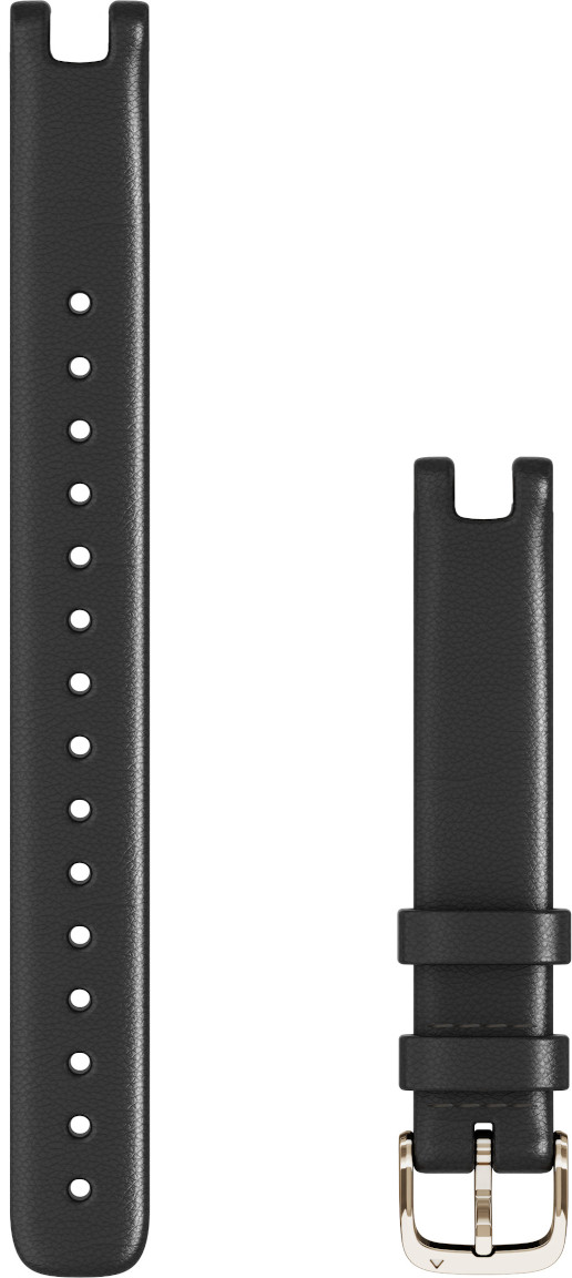 Garmin Lily lång svart läderarmband 010-13068-A5