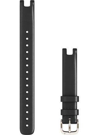 Garmin Lily lång svart läderarmband 010-13068-A5