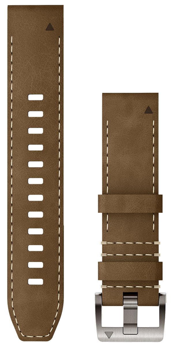 Garmin MARQ Quickfit 22 mm läder-FKM hybridarmband tundra 010-13225-07