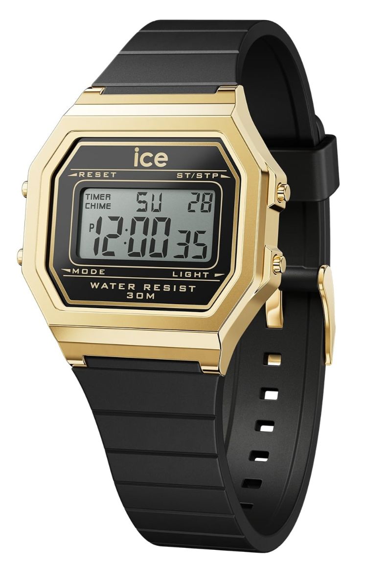 ICE digit retro Black gold Small
