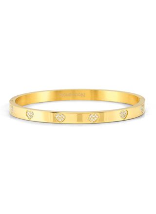 Nomination Pretty bangles pave large size guldfärgat bangle armband med hjärta 029504/006