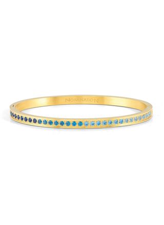 Nomination Pretty bangles small size guldfärgat allians bangle armband ljusblå 029505/022
