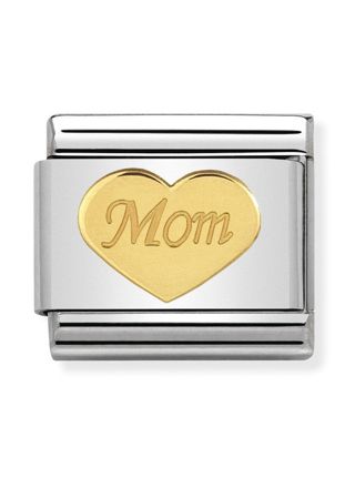 Nomination Gold Mom Heart 030162-37