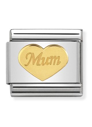 Nomination Gold Mum Heart 030162-38
