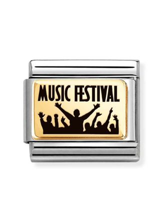 Nomination Composable Classic gold plates Music festival 030166/40