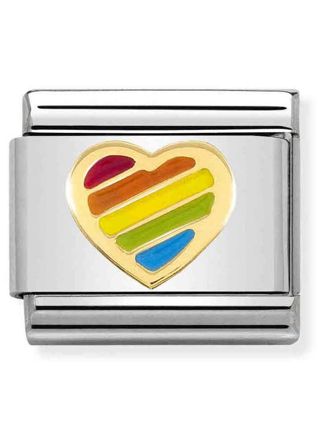 Nomination Classic Rainbow heart 030272-54