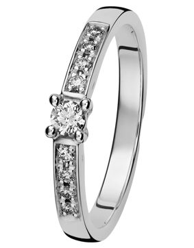 Kohinoor 033-210V-18 Diamantring vitguld Margit