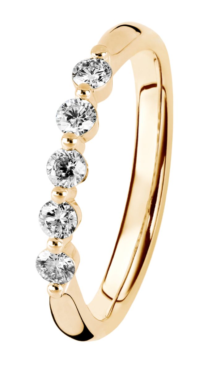 Kohinoor Dahlia diamantring i gulguld 033-232K-25