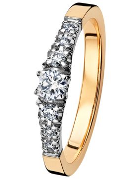 Kohinoor 033-244-24 Diamantring Cristal guld-vitguld