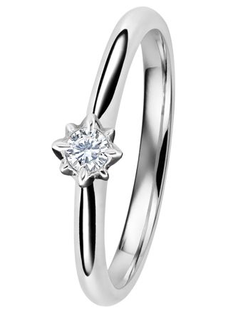 Kohinoor 033-260V-12 diamantring vitguld Rosa