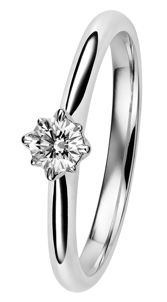 Kohinoor 033-260V-18 Diamantring vitguld Rosa