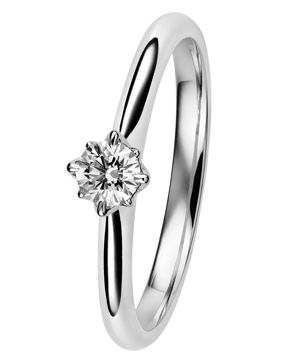 Kohinoor 033-260V-18 Diamantring vitguld Rosa