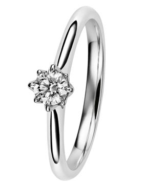 Kohinoor 033-260V-23 Diamantring vitguld Rosa