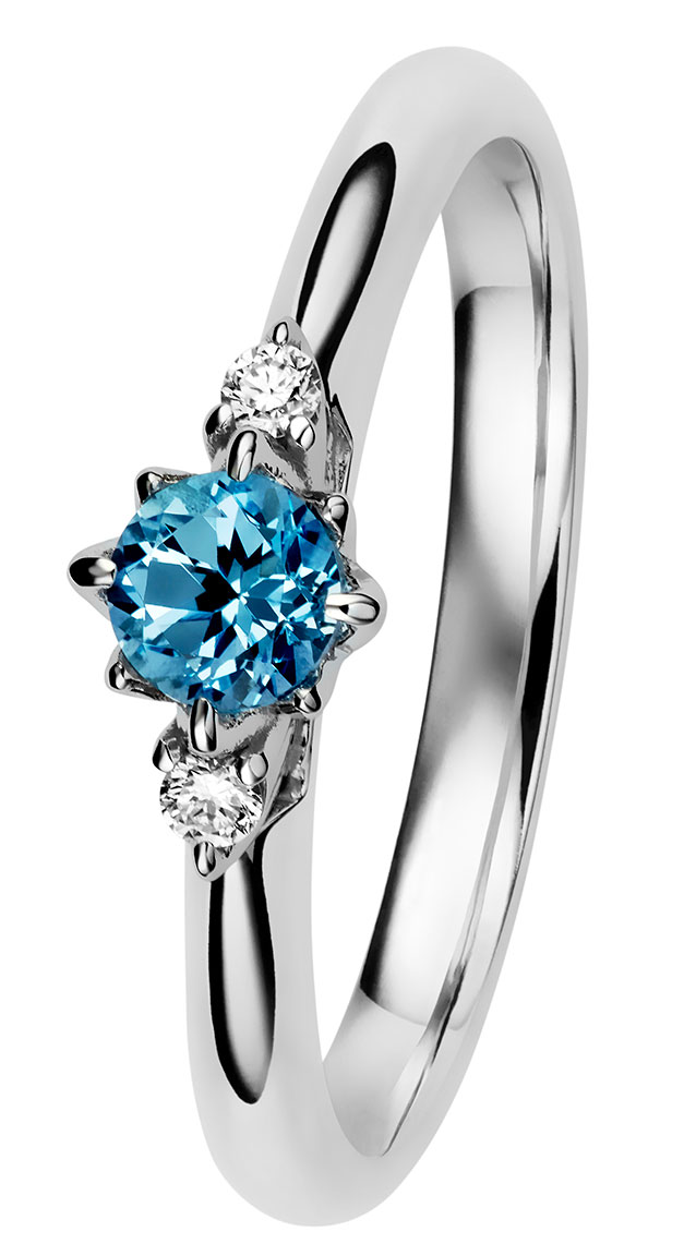 Kohinoor 033-261V-04 Diamantring vitguld Rosa