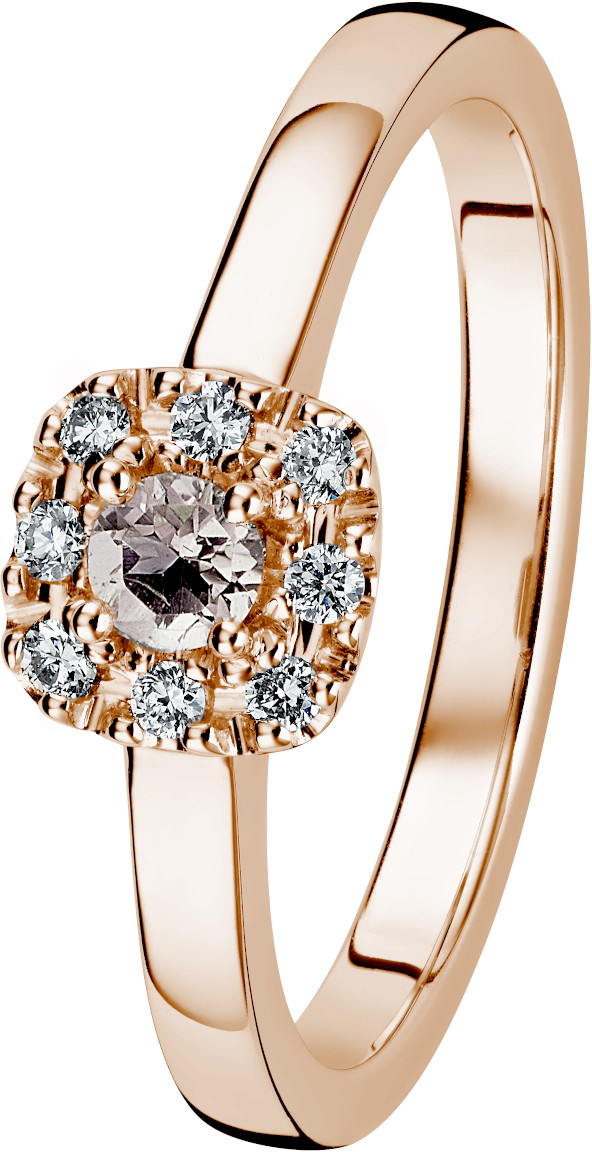 Kohinoor 033-263P-08MO-160 morganit diamantring i 14k rose guld