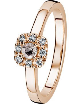 Kohinoor 033-263P-08MO morganit diamantring Carmoséring i 14k rose guld