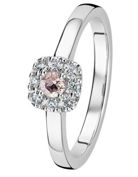 Kohinoor Valerie Cushion morganit diamantring vitguld 033-263V-08MO