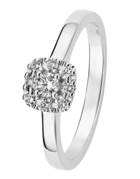 Kohinoor Valerie Cushion diamantring vitguld 033-263V-17