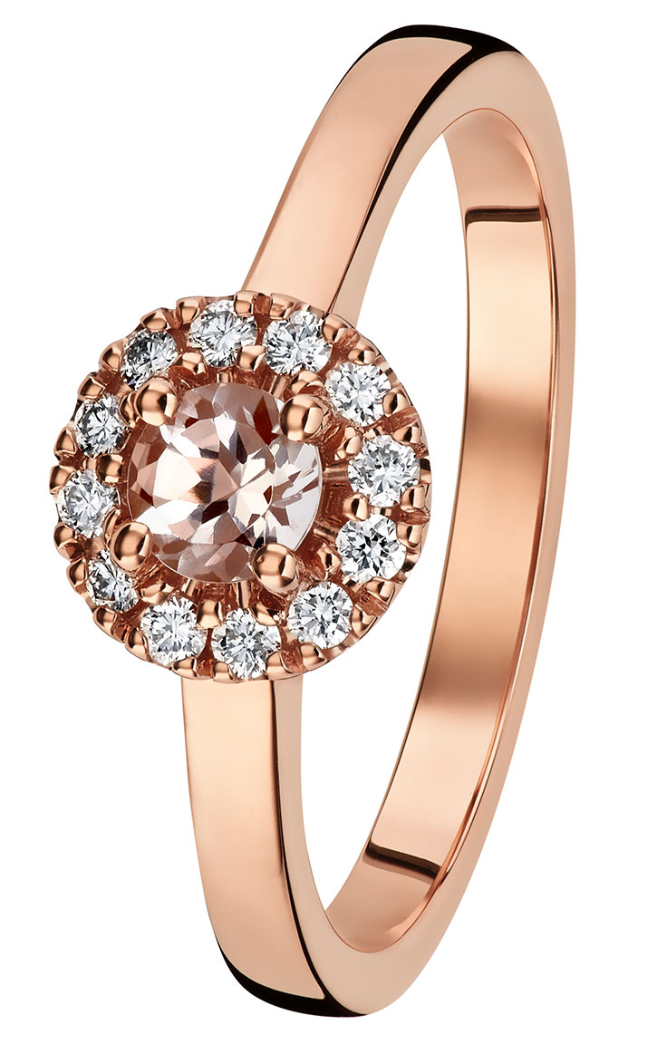 Kohinoor 033-264P-12MO Diamantring Carmoséring roséguld Valerie