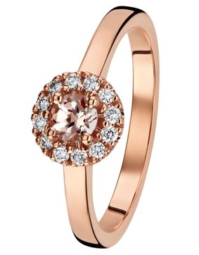 Kohinoor 033-264P-12MO Diamantring Carmoséring roséguld Valerie
