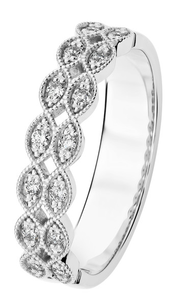 Kohinoor Clara diamantring vitguld 033-269V-14