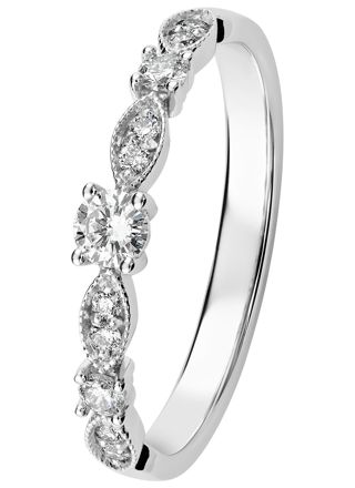 Kohinoor 033-269V-23 diamantring vitguld Clara