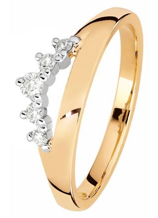 Kohinoor 033-405-13 diamantring guld-vitguld Tia
