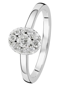 Kohinoor diamantring Olivia vitguld 033-410V-22