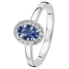 Kohinoor Olivia vitguld diamantring med safir 033-411VS-14-155