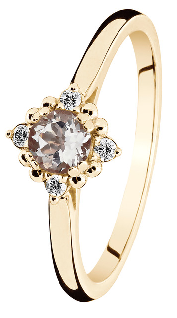 Kohinoor Celeste diamantring med morganit KK  033-440MO-04-155