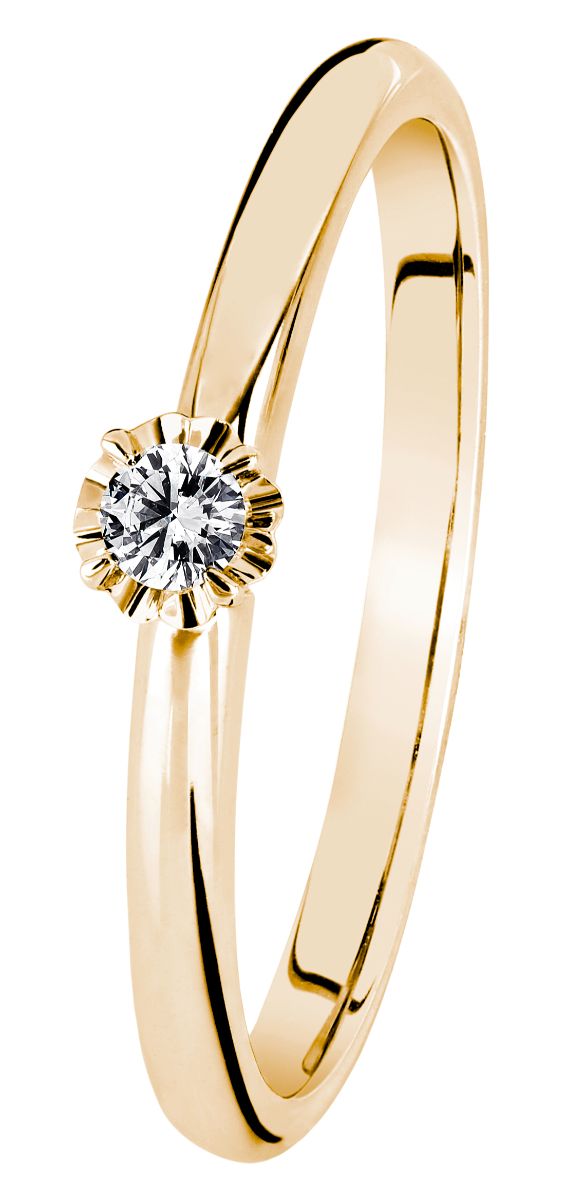 Kohinoor Vega diamantring i gulguld 033-445-05