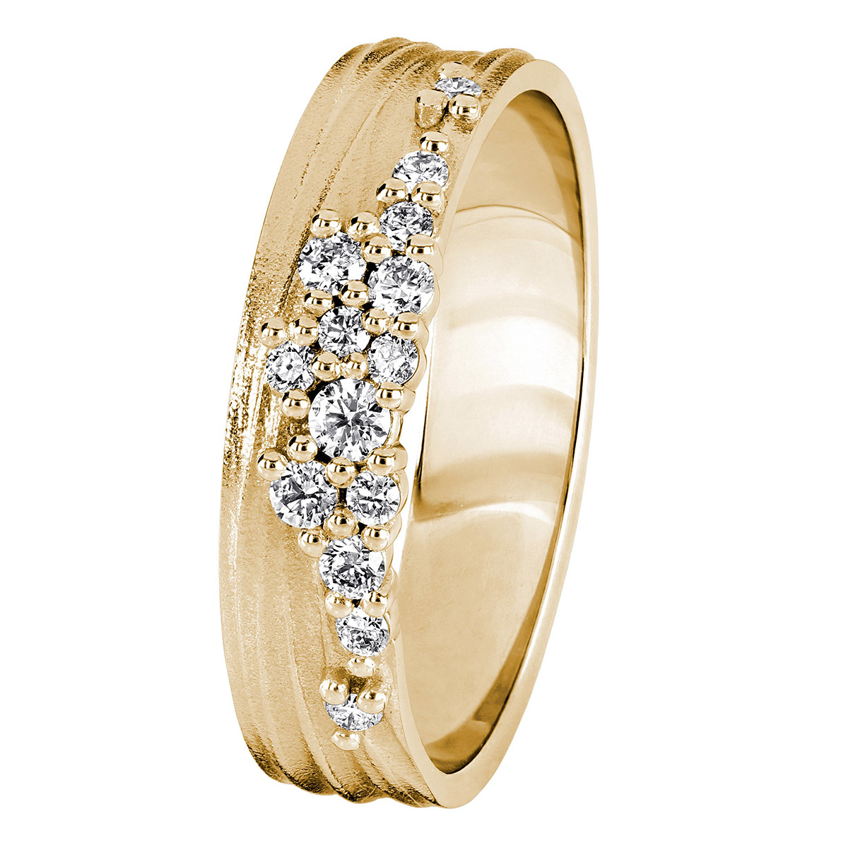 Kohinoor Flow 0,2 ct gulguld diamantring 4.5mm 033-455K-20